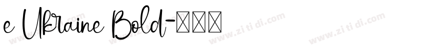 e Ukraine Bold字体转换